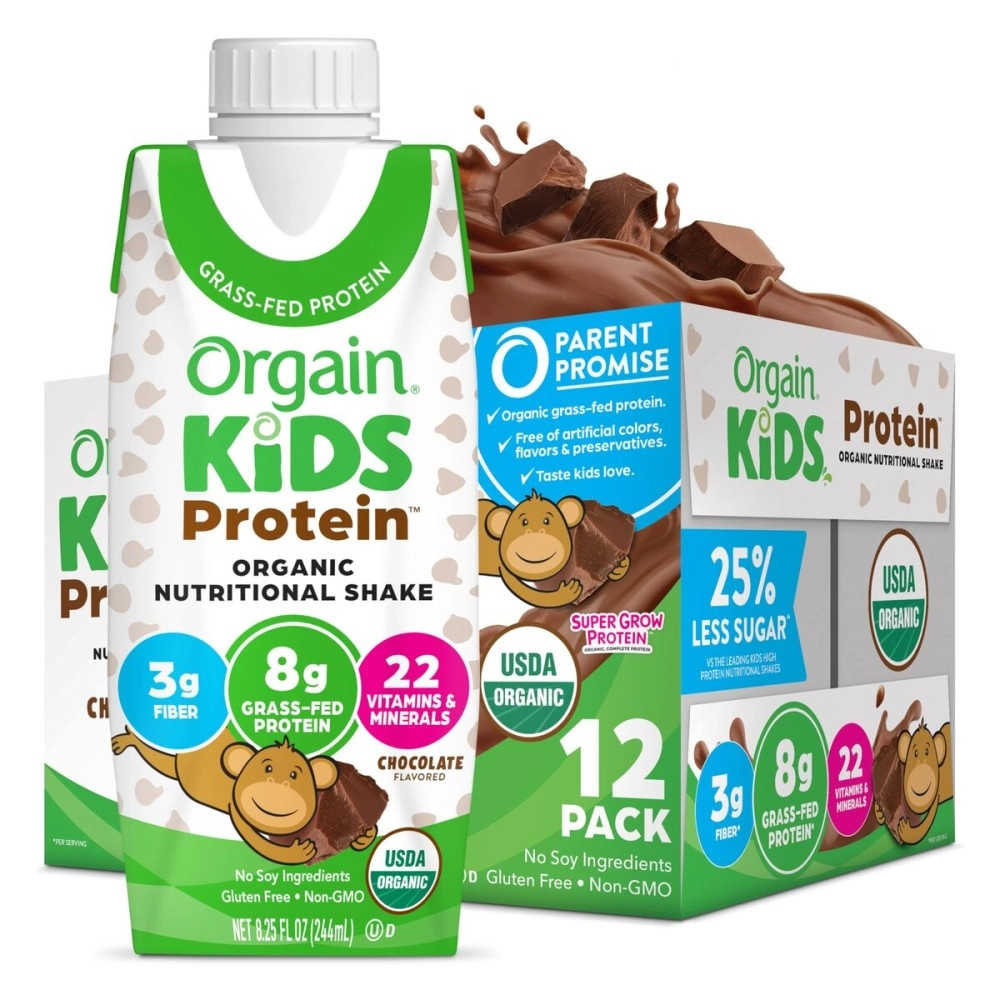 Orgain - Healthy Kids Organic Ready To Drink Meal Replacement Chocolate 12