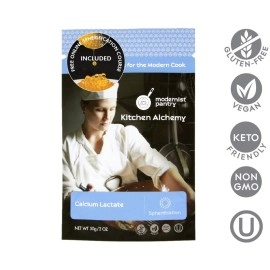 Modernist Pantry Pure Calcium Lactate  Non-GMO  Vegan  OU Kosher Certified - 50g/2oz