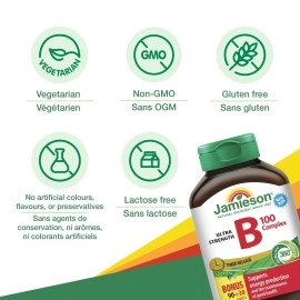 Jamieson B Complex 100 Ultra Strength Timed Release, 120 Count