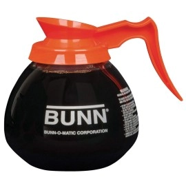 BUNN Coffee Pot Decanter/Carafe, 2 Black Regular and 1 Orange Decaf, 12 Cup Capacity, Set of 3, Original Version