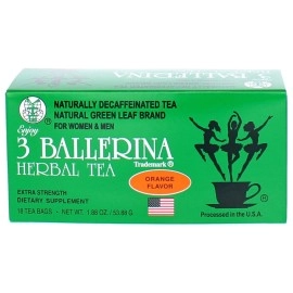 3 Ballerina Diet Tea Extra Strength for Men and Women 3 Boxes Flavored Combo (Orange, Lemon and Cinnamon Flavors)
