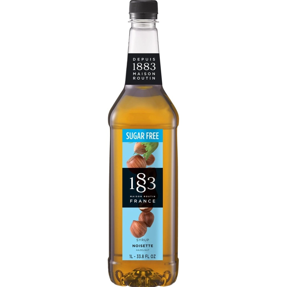1883 MAISON ROUTIN Syrup - 1L Hazelnut (Sugar Free) - New plastic bottle