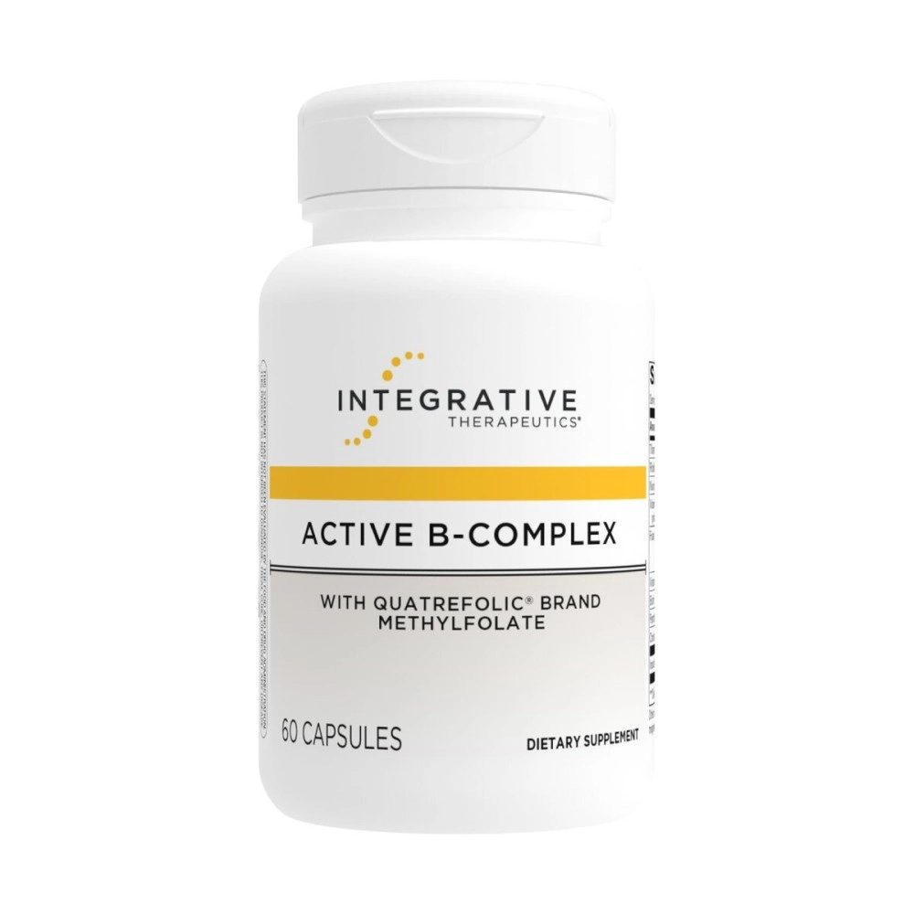 Integrative Therapeutics Active B-Complex with Folate and Vitamins B1, B2, B3, B5, B6, B7, B12 (60 Capsules)