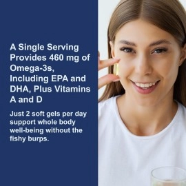 Carlson Labs Cod Liver Oil, Lemon Flavor, 460mg Omega-3s, Bonus Pack, 180 Count