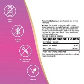 Nature\'S Way - Black Cohosh Root 540 Mg. 180 Vegetarian Capsules