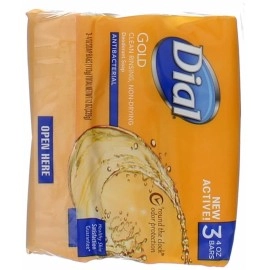 Dial Bar Soap Gold 4 Ounce 3 Count