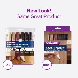 Rejuvenate, Espr Furniture & Floor Repair Markers Make Scratches Disappear Wood-Combination of 6 Colors Maple, Oak, Cherry, Walnut, Mahogany, Espresso, 1 Pack, Multicolor, 6 Count