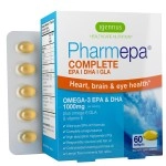 Igennus Pharmepa Complete EPA DHA rTG Omega 3 1000mg, High Potency Fish Oil Plus Omega 6 GLA Evening Primrose Oil, Lemon Flavor, 30 Servings