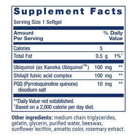 Life Extension Super Ubiquinol CoQ10 with PQQ & Shilajit - Gluten Free, Non-GMO - 30 Softgels