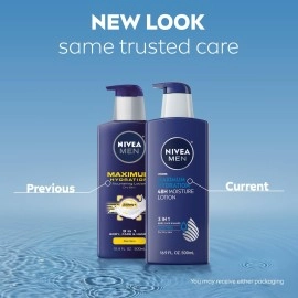 NIVEA Men Maximum Hydration 3 in 1 Nourishing Lotion 16.9 Fluid Ounce