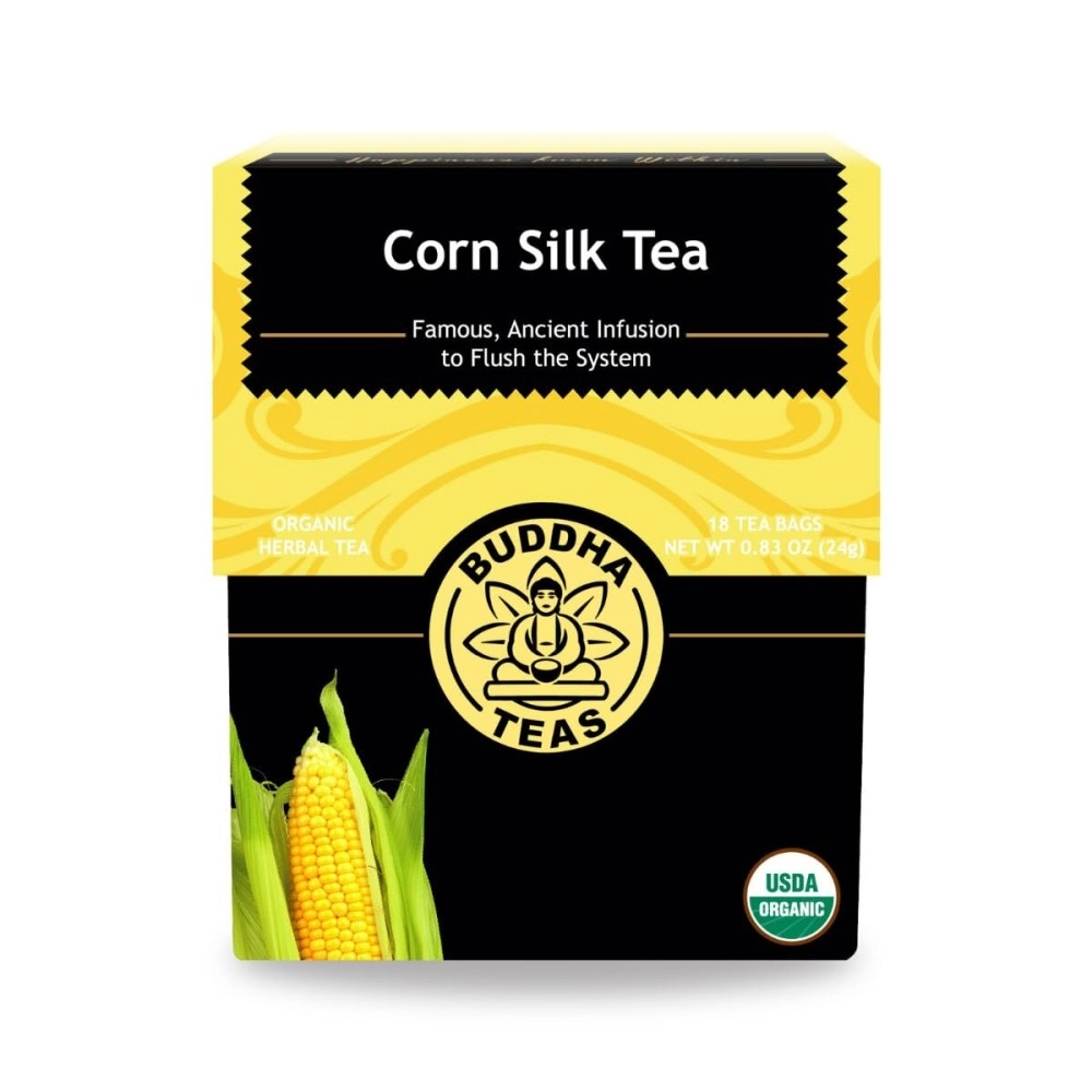 Buddha Teas Organic Corn Silk 18 Bleach-Free Bags - Caffeine Free, Natural Source of Vitamins and Antioxidants, Supports Urinary Tract Health, Non-GMO