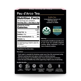 Buddha Teas Organic Pau D\'Arco Bark Tea, 18 Bags
