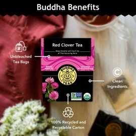 BUDDHA TEAS, TEA,OG1,RED CLOVER 18 BAG