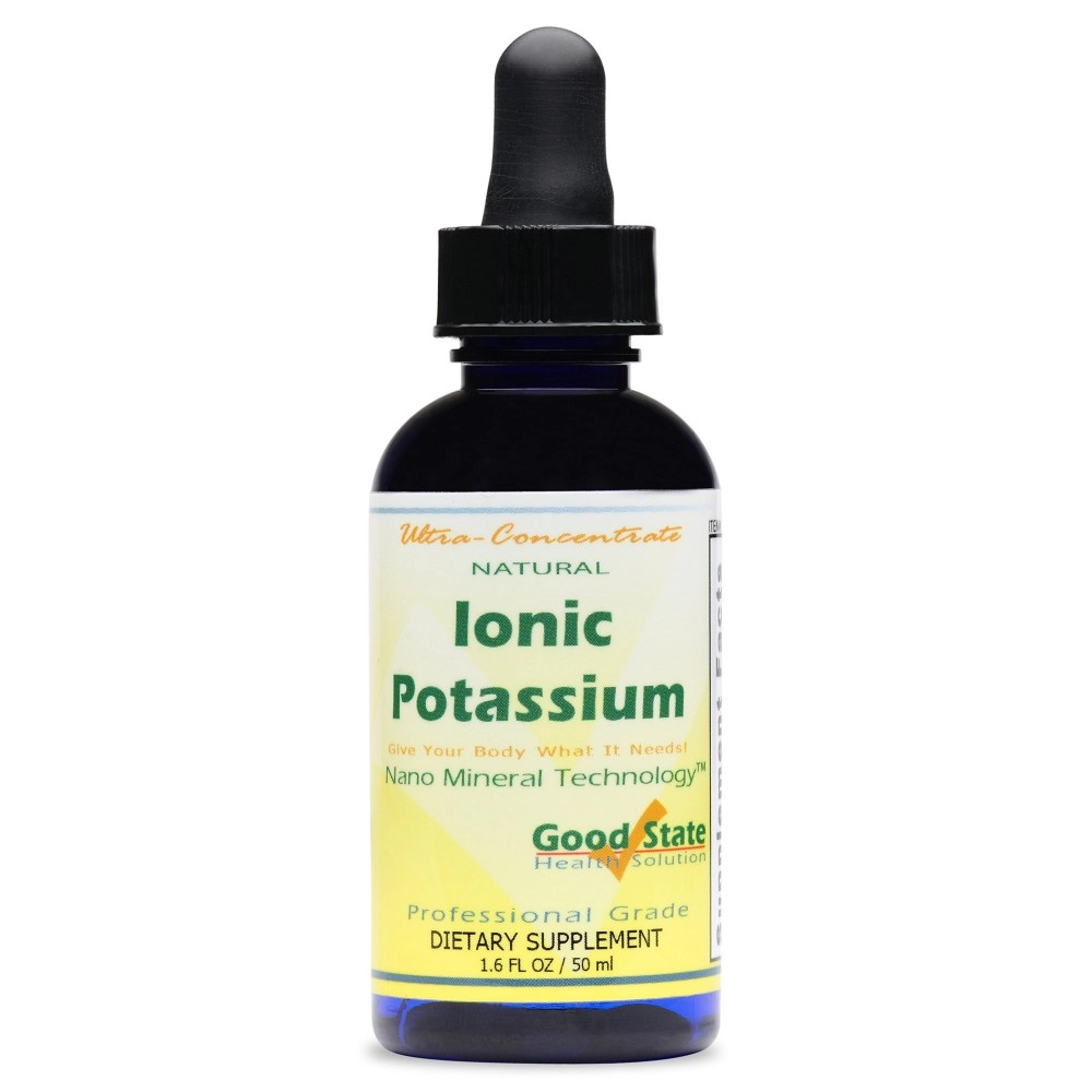 Good State Liquid Ionic Minerals - Potassium Ultra Concentrate - (10 Drops Equals 50 mg) (100 Servings per Bottle) Dietary Supplement 1.6 Fl.oz/50ml