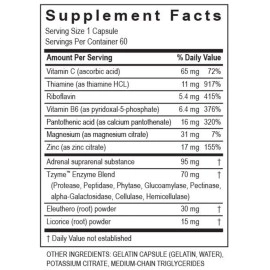 TRANSFORMATION THE GENESIS OF GOOD HEALTH Enzymes Adrenal Complex - 60 Capsules - Synergistic Formulation Herbs and Vitamins to Support a Endocrine System