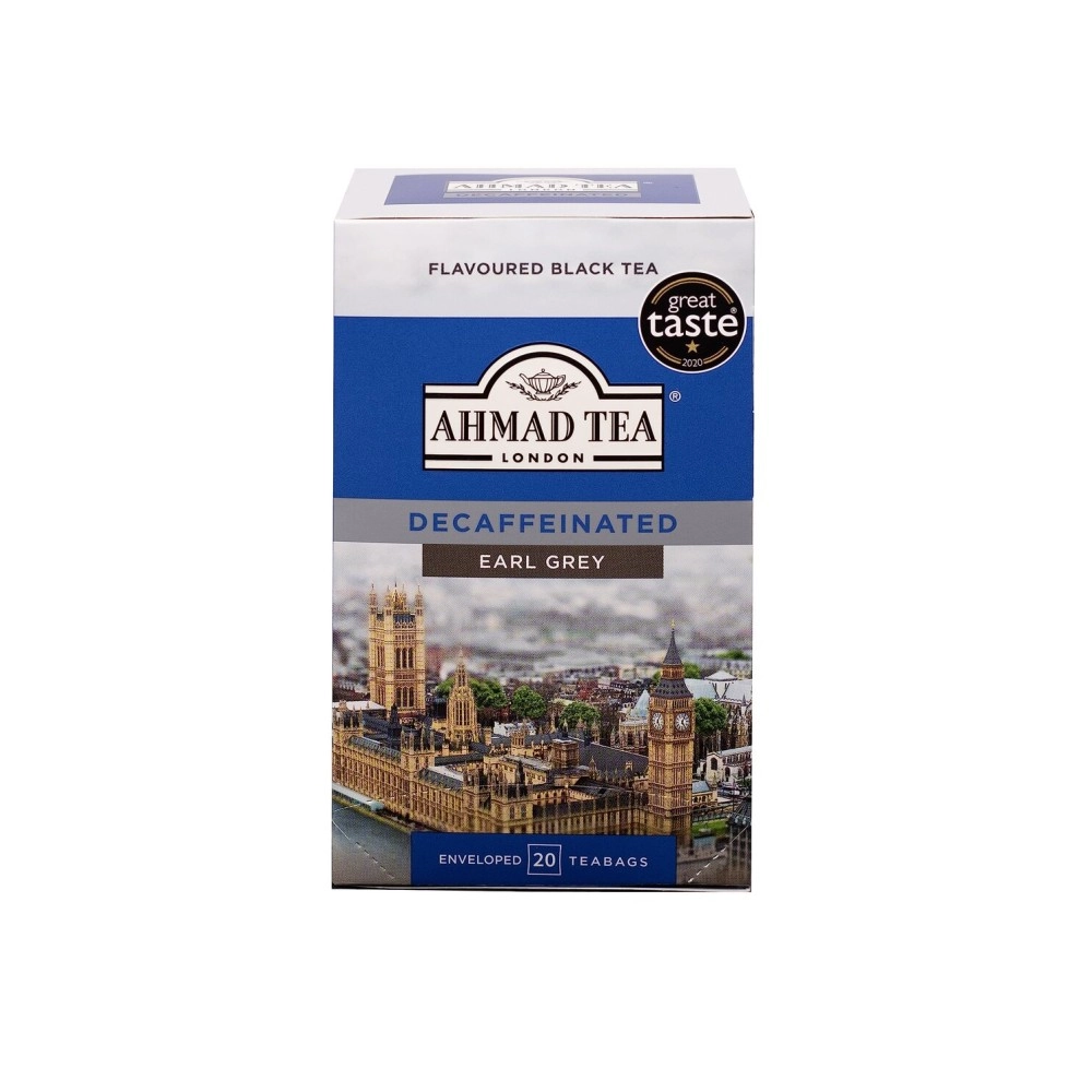 Ahmad Tea, Decaffeinated Earl Grey Tea, 20 Tagged and Aluminium Foil Envelopes