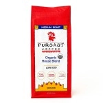 Puroast Low Acid Coffee Ground | Organic House Blend Ground | Medium Roast | High Antioxidants & High pH |No Bitter Aftertaste | Reduced Heartburn & GERD | Suitable for Cold Brew - 12 oz