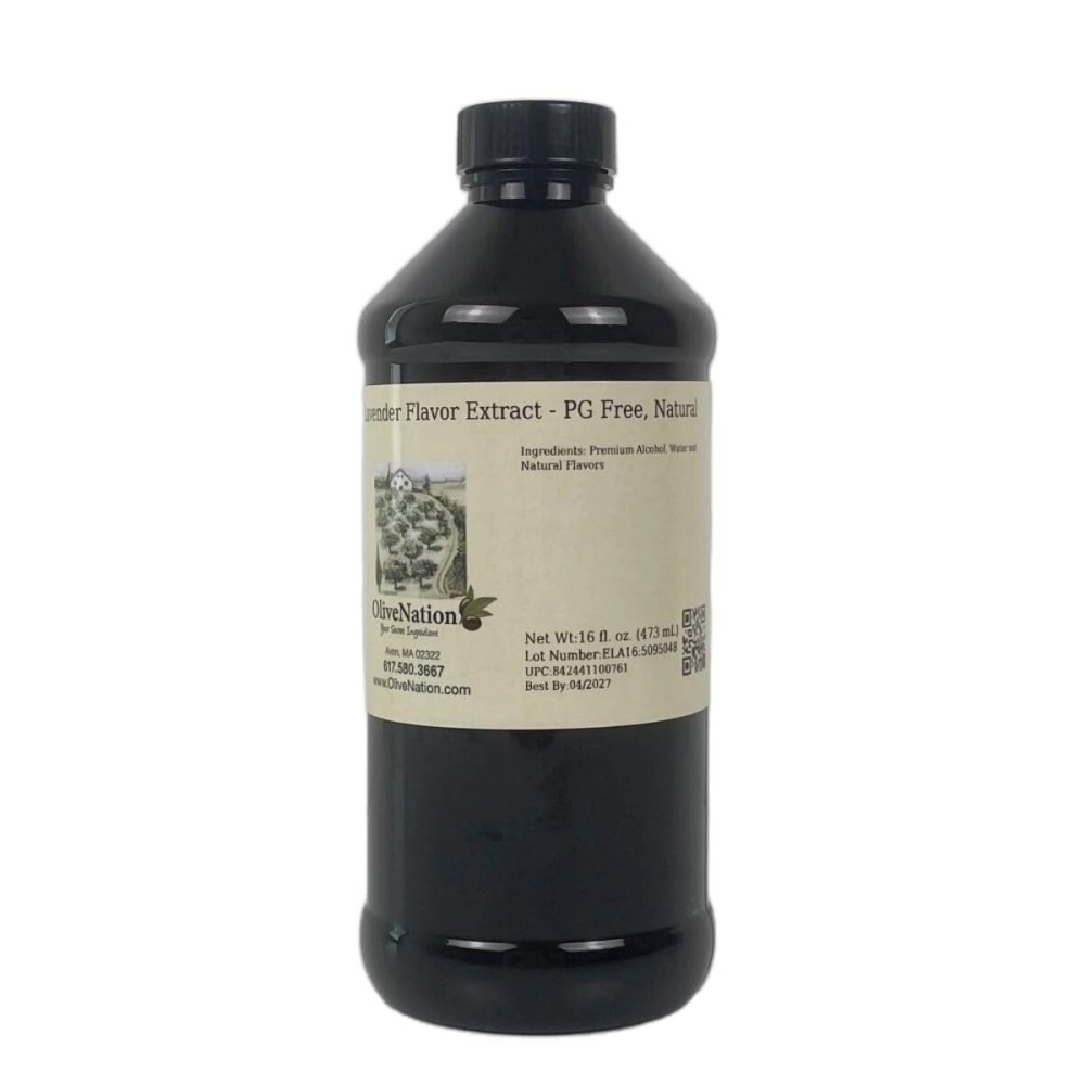 OliveNation Premium Natural Lavender Extract -16 ounces - Perfect for cakes, whipped creams, teas, chocolates and other delectable desserts - baking-extracts-and-flavorings