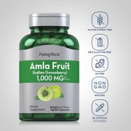 Piping Rock Amla Fruit (Indian Goosberry) 500mg 120 Capsules