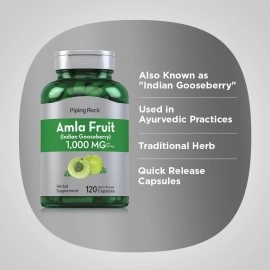 Piping Rock Amla Fruit (Indian Goosberry) 500mg 120 Capsules