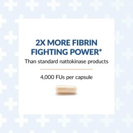 Arthur Andrew Medical, Nattovena, Pure Nattokinase Supplement, Double Strength 4,000 FUs per Capsule, 90