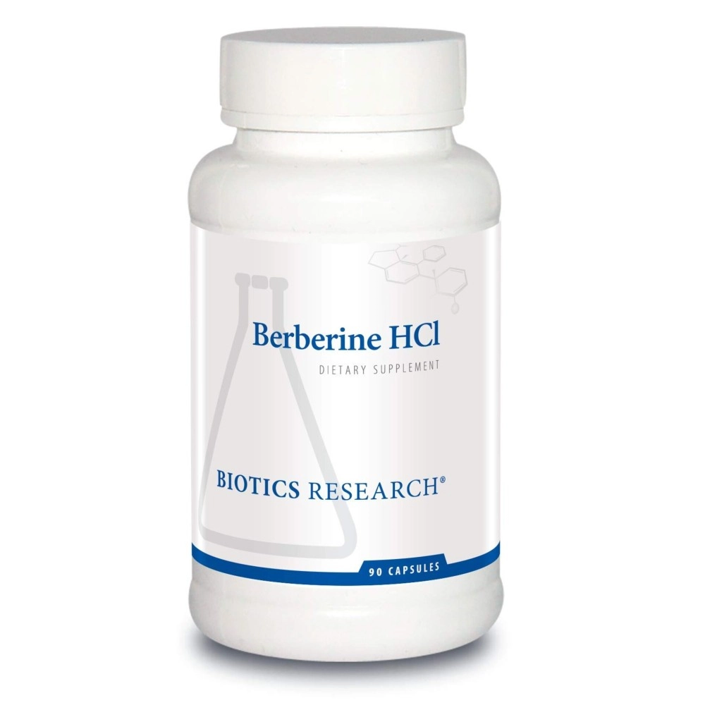 Biotics Research Berberine HCl Botanical Supplement, Supports Heart Health, Immune System, Healthy GI, Healthy Cholesterol, Gluten Free. 90 Capsules