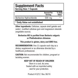 Biotics Research Berberine HCl Botanical Supplement, Supports Heart Health, Immune System, Healthy GI, Healthy Cholesterol, Gluten Free. 90 Capsules