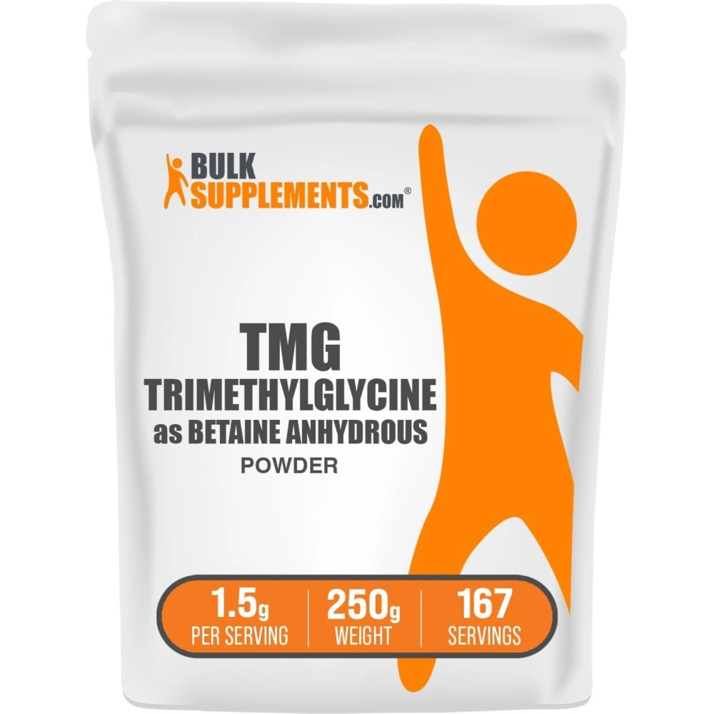 BULKSUPPLEMENTS.COM TMG Powder - Trimethylglycine as Betaine Anhydrous, TMG Supplement - Trimethylglycine Supplement, Gluten Free - 1500mg per Serving 250g (8.8 oz) (Pack of 1)