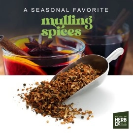 Monterey Bay Herb Co. Traditional Mulling Spices - Spice Blend for Mulled Wine Spices, Apple Cider, Tea, Wine, and Immune Support (1lb Bag)