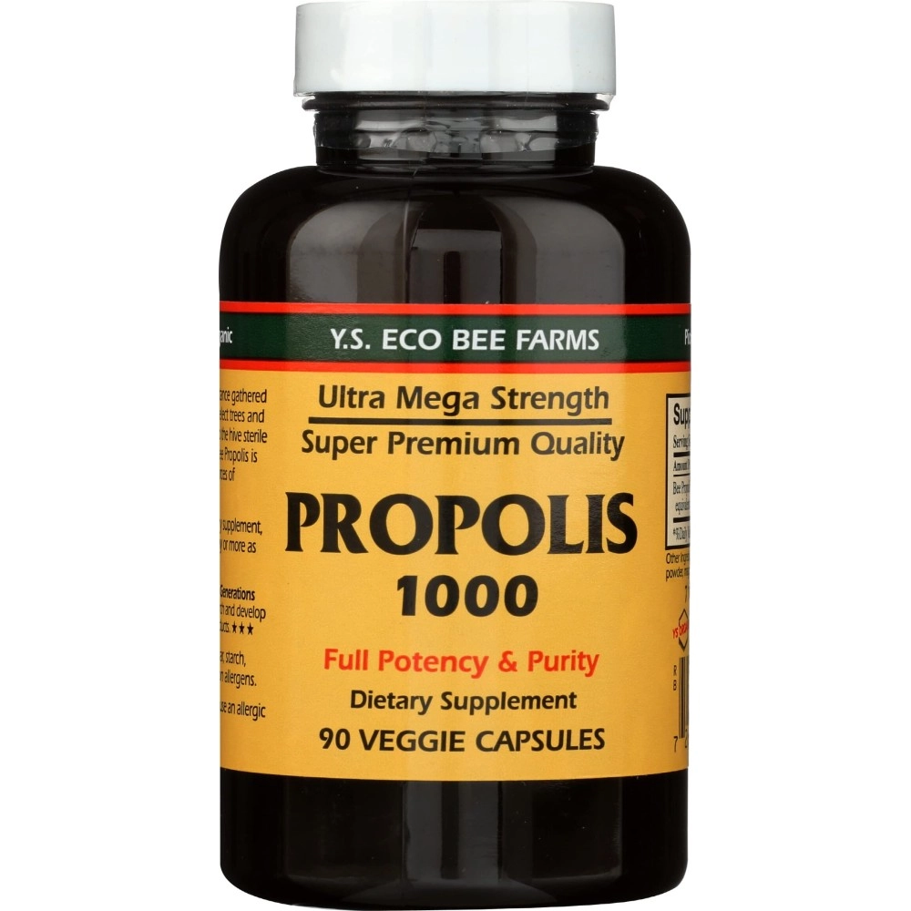 Y.S. Eco Bee Farms, Propolis 1000, 500 mg, 90 Veggie Caps