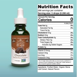 Sweet Drops SweetLeaf Liquid Stevia Sweetener, Chocolate,2oz