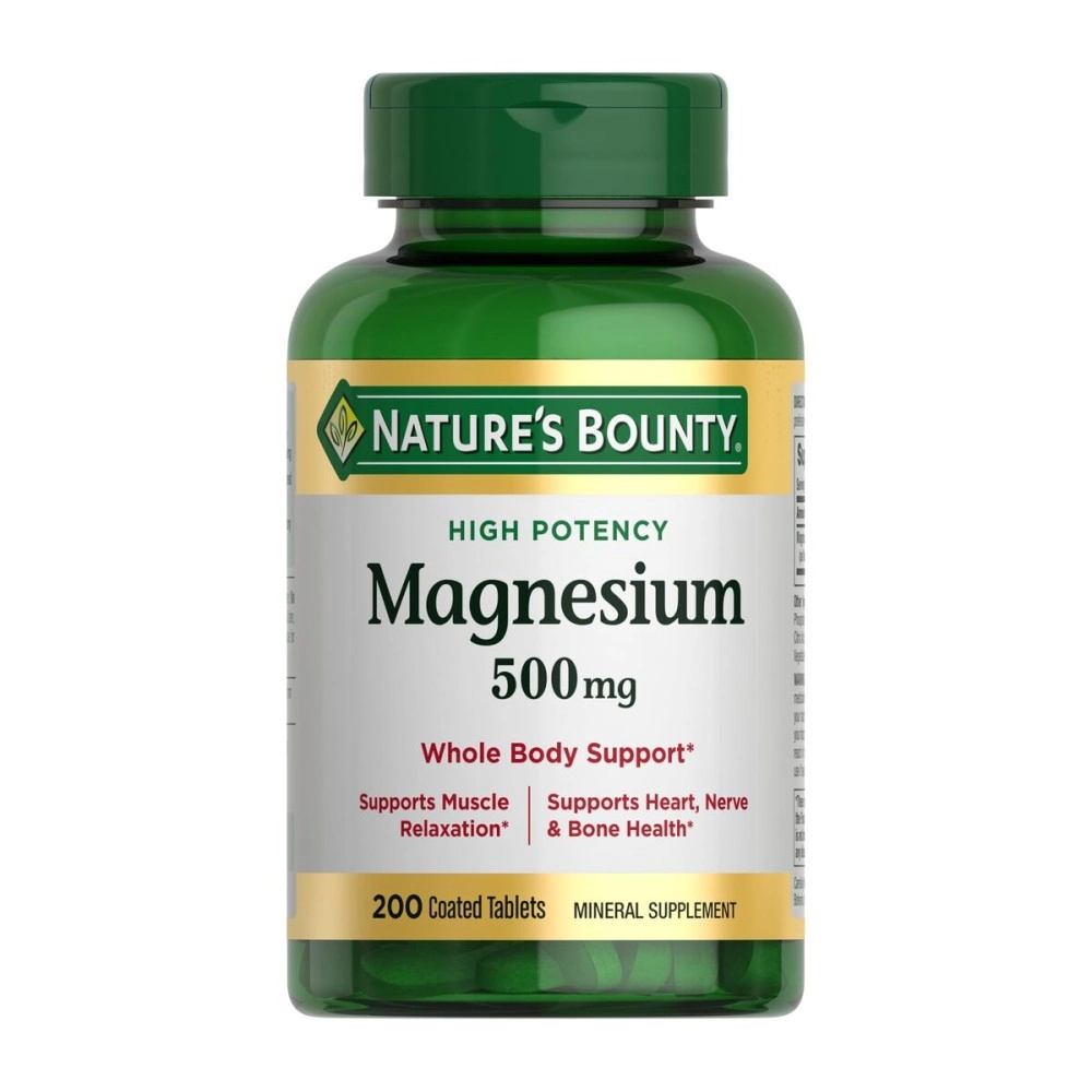 Nature\'s Bounty Magnesium- 500mg, 200 Tablets