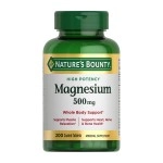 Nature\'s Bounty Magnesium- 500mg, 200 Tablets