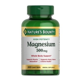 Nature\'s Bounty Magnesium- 500mg, 200 Tablets