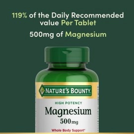 Nature\'s Bounty Magnesium- 500mg, 200 Tablets