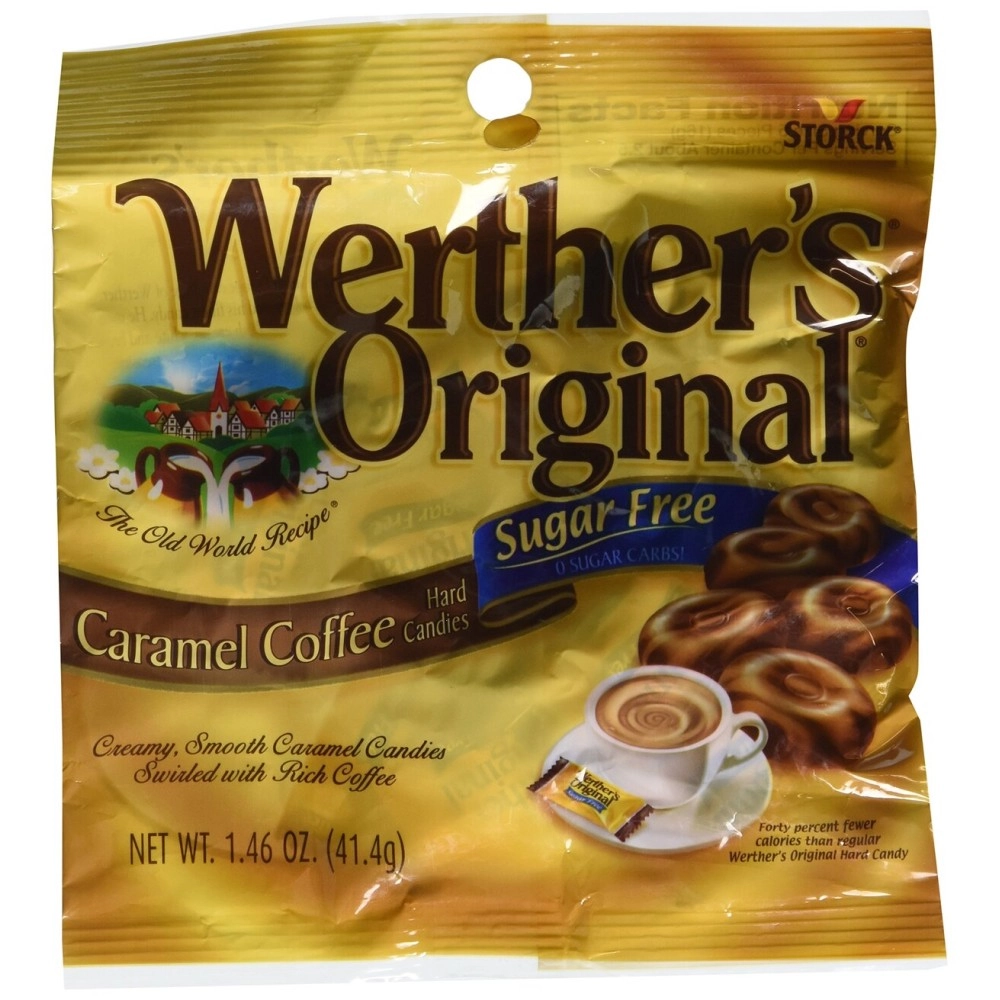 Werther\'s Original - Sugar Free - Caramel Coffee Hard Candies (Pack of 3) (3 bags)