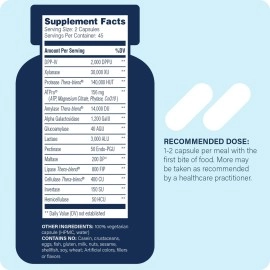 Enzyme Science Intolerance Complex, 90 Capsules Comprehensive Support for Common Digestive Sensitivities Gluten, Casein, Phenol Sensitivities, and Complex Carbohydrates Intolerance Relief