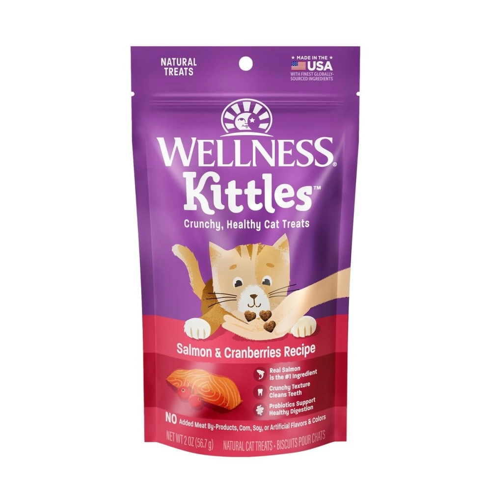 Wellness Pet - Grain Free Kittles Cat Treats Salmon & Cranberries Recipe 2 Oz. 173121
