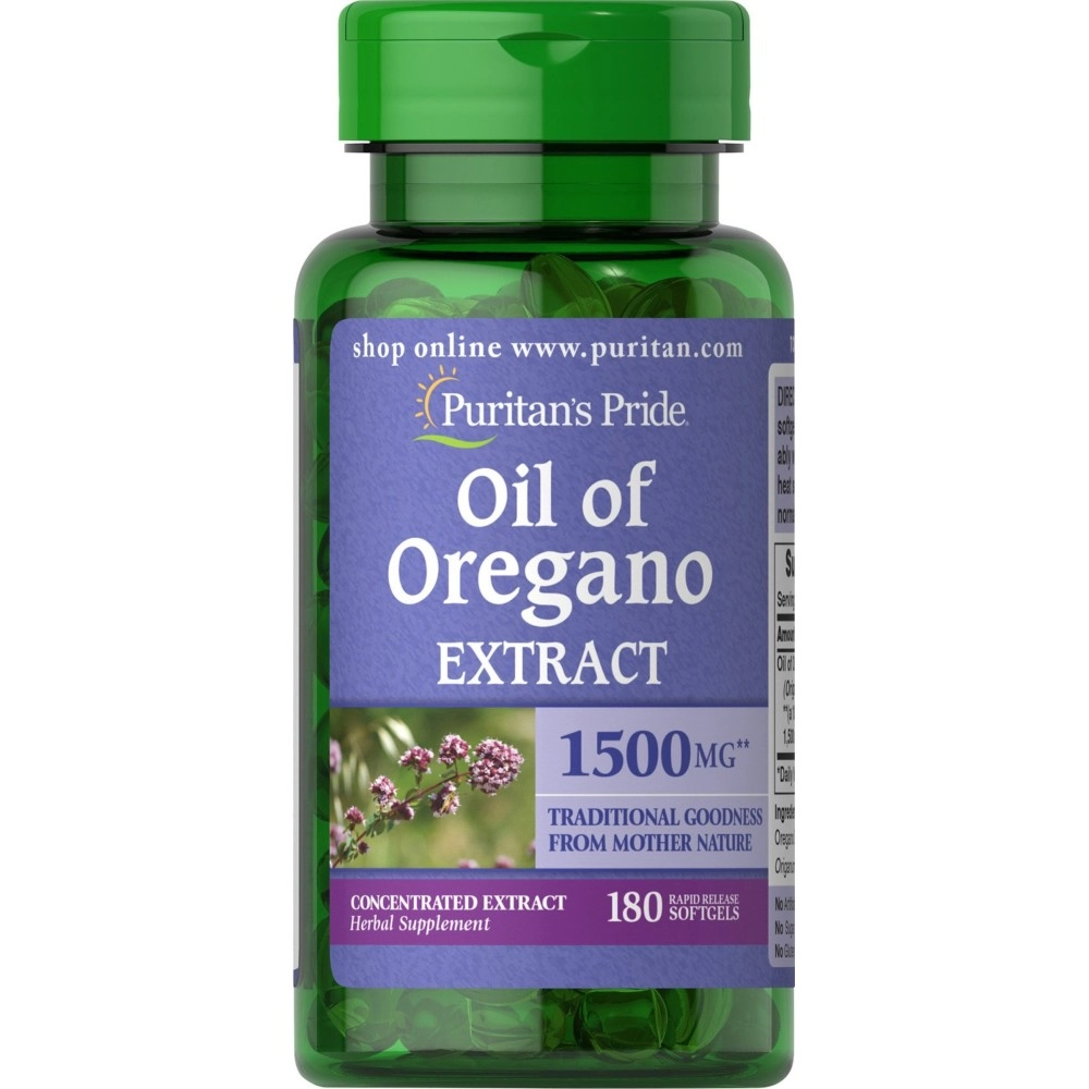 Oil of Oregano Extract by Puritan\'s Pride, Contains Antioxidant Properties*, 1500mg Equivalent, 180 Rapid Release Softgels