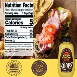Koops Mustard Sqz Spicy Brown 12 Oz