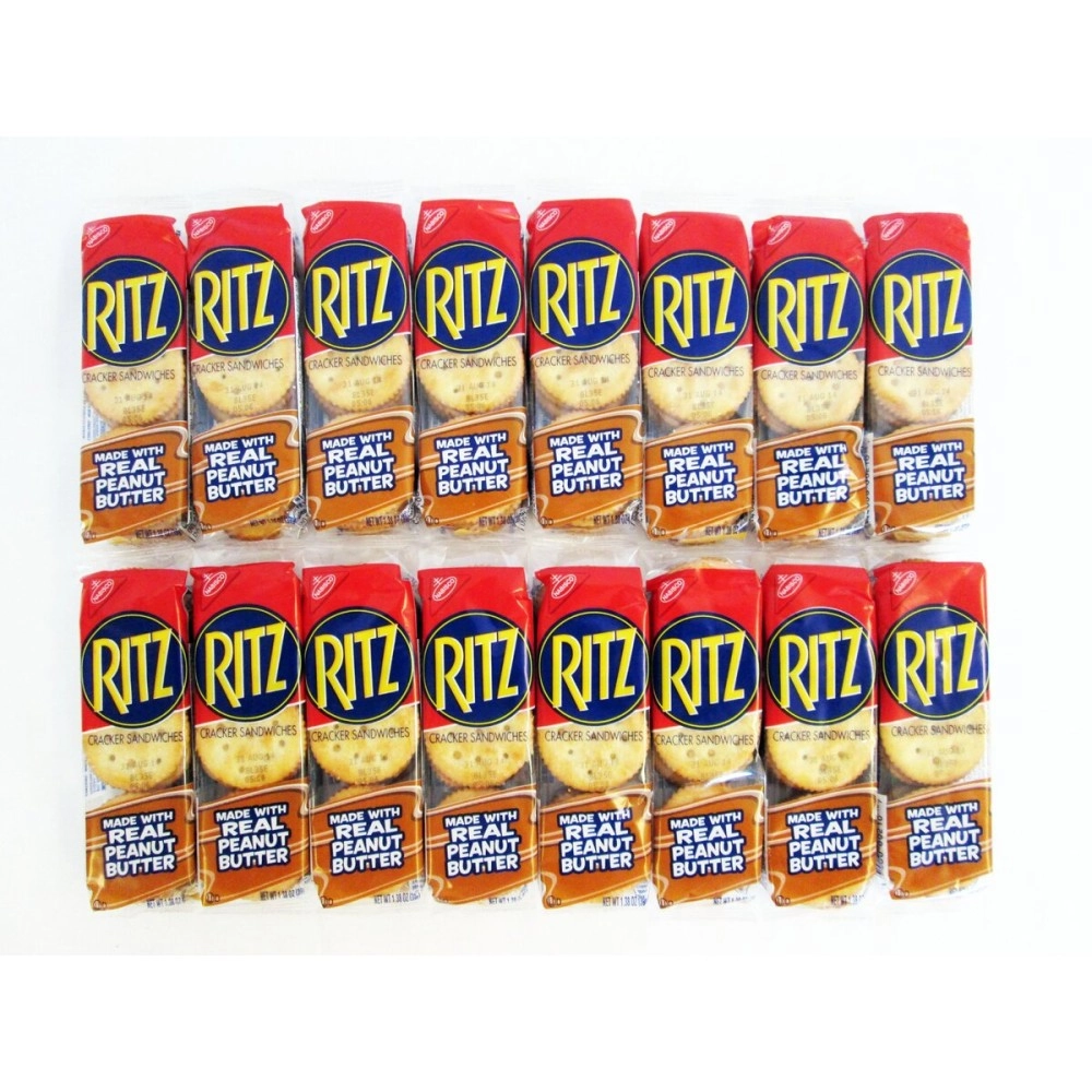 RITZ Real Peanut Butter Cracker Sandwiches - 16 Packs of 40ml