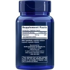 Life Extension Magnesium Citrate (100mg, 100 Capsules, Pack of 2)