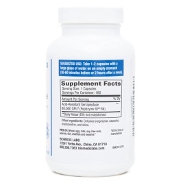 Serra-RX 80,000 SU Serrapeptase - Limited TIME Offer - Enteric Coated Proteolytic Systemic Enzyme, Non-GMO, Gluten Free, Vegan, Supports Sinus & Lung Health, 180 Veg Capsules