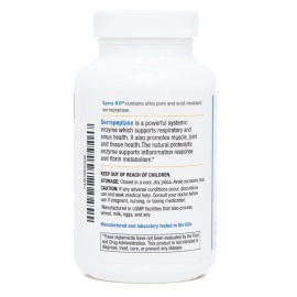Serra-RX 80,000 SU Serrapeptase - Limited TIME Offer - Enteric Coated Proteolytic Systemic Enzyme, Non-GMO, Gluten Free, Vegan, Supports Sinus & Lung Health, 180 Veg Capsules