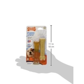 Nylabone Classic Puppy Chew Flavored Durable Dog Chew Toy Peanut Butter & Chicken Flavor X-Small/Petite - Up to 15 lbs.