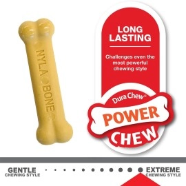 Nylabone Classic Puppy Chew Flavored Durable Dog Chew Toy Peanut Butter & Chicken Flavor X-Small/Petite - Up to 15 lbs.