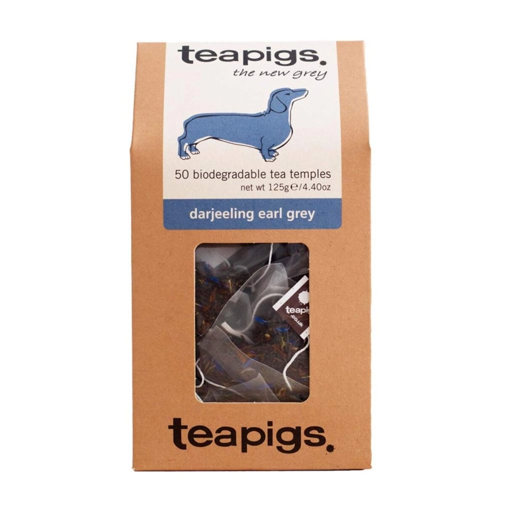 Teapigs Darjeeling Earl Grey Tea Bags Made with Whole Leaves, bold flavor, natural ingredients (1 Pack of 50 Teabags)