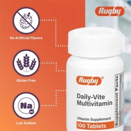 RUGBY LABORATORIES Daily-Vite 100 Tabs by - Pack of 2