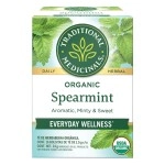 Traditional Medicinals Organic Spearmint Herbal Tea, Healthy & Refreshing, (Pack of 1) - 16 Tea Bags