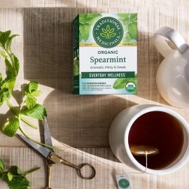Traditional Medicinals Organic Spearmint Herbal Tea, Healthy & Refreshing, (Pack of 1) - 16 Tea Bags